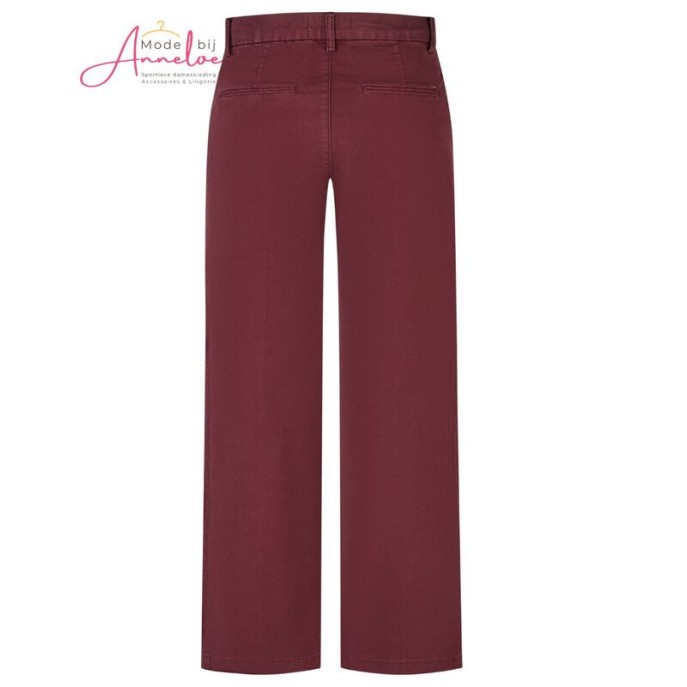 Anna Montana broek 1045 Mila wide flexi Milano- Burgundy Anna Montana broek 1045 Mila wide flexi Milano- Burgundy